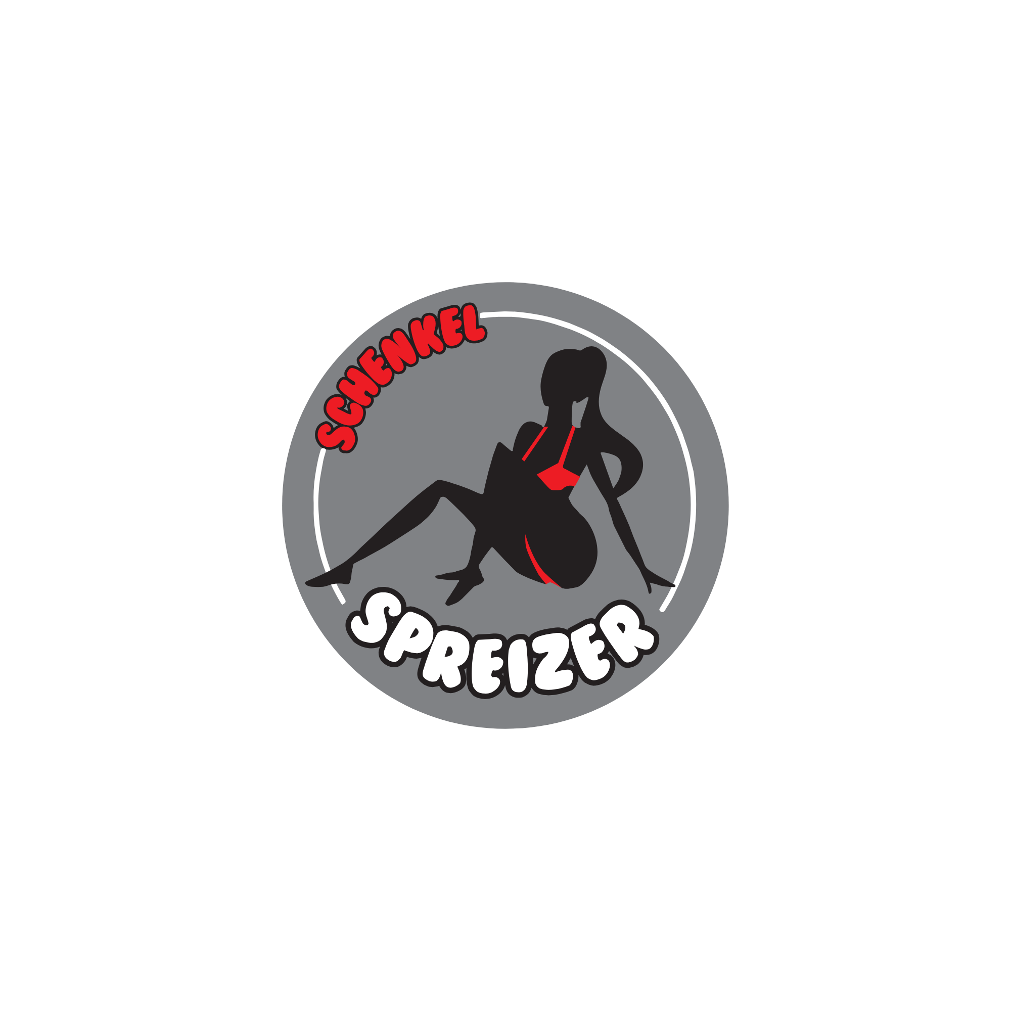 Schenkelspreizer Aufkleber